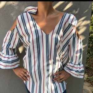 Cold Shoulder Blouse XL NWT